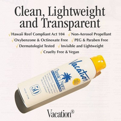 Vacation Classic Sunscreen Spray SPF 50 - 6 fl oz - New