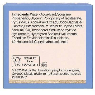 Honest Beauty Hydrogel Cream with Hyaluronic Acid 1.7 fl oz - Imperfect Box