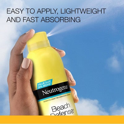 Neutrogena Beach Defense Sunscreen Spray SPF 30 8.5oz - Imperfect Container