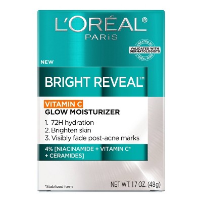 L'Oreal Paris Bright Reveal Vitamin C Glow Moisturizer 1.7oz - Imperfect Box