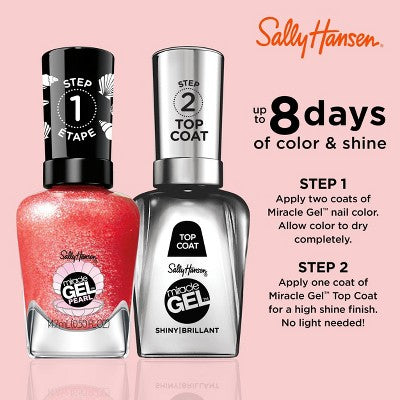 Sally Hansen Miracle Gel Nail Polish 907 Rare Red Pearl 0.5 fl oz - New