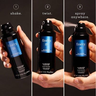 fine'ry. Men's Deodorant Spray Why Not? 4oz - Imperfect Container