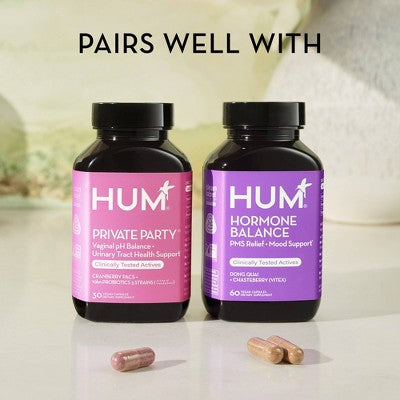 HUM Nutrition Hormone Balance for PMS Relief & Mood Support Vegan Capsules 60ct - New