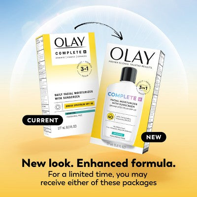 Olay Complete Plus Face Lotion with Sunscreen SPF 40 6 fl oz - Imperfect Box