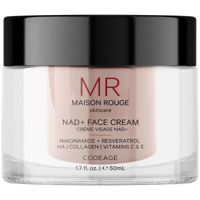Maison Rouge NAD Facial Cream, Resveratrol, Niacinamide, Hyaluronic Acid, Collagen, Vitamin C & E  1.7 oz - Imperfect Box