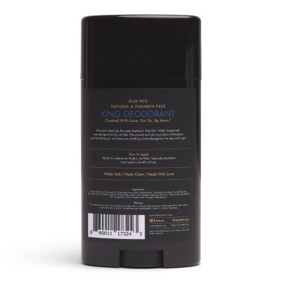 Play Pits King Natural Solid Deodorant 2.65oz - New