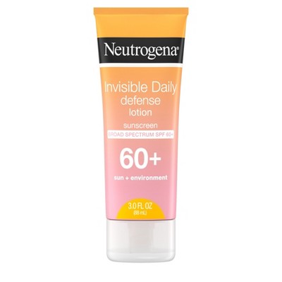 Neutrogena Invisible Daily Defense Sunscreen Lotion SPF 60 3 fl oz - New