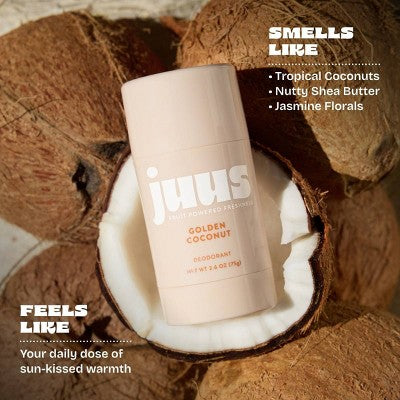 Juus Aluminum-Free Serum Deodorant Stick Golden Coconut 2.6oz - New