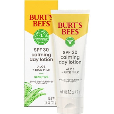 Burt's Bees Sensitive Calming Day Face Moisturizer SPF 30 1.8oz - Imperfect Box