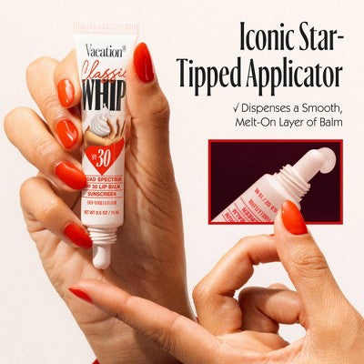 Vacation Sunscreens Classic Whip Lip Balm SPF 30 0.2oz - Imperfect Box