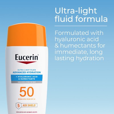Eucerin Sun Advanced Hydration Face Lotion SPF 50 1.7 fl oz - Imperfect Box