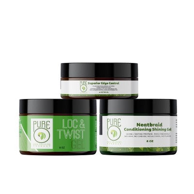 PureO Natural Superior Edge Control Hair Gel 4oz - Imperfect Container