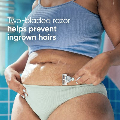 Venus for Pubic Hair & Skin Women's Razor + 2 Razor Blade Refills - Imperfect Box