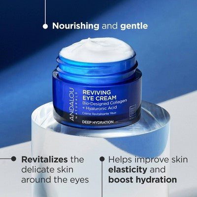 Andalou Naturals Deep Hydration Reviving Eye Cream 0.45oz - New