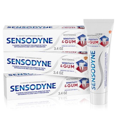 Sensodyne Sensitivity & Gum Whitening Toothpaste 3.4oz/3pk - New