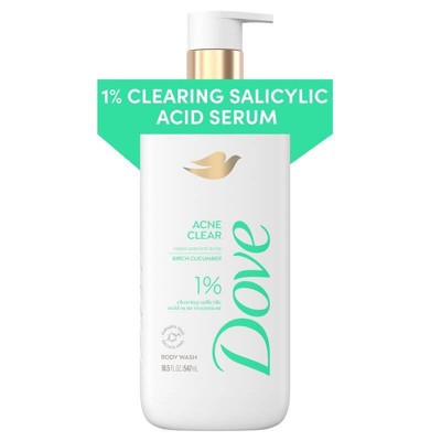 Dove Serum Body Wash Acne Clear 18.5 fl oz - Imperfect Container