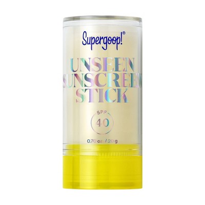 Supergoop! Unseen Clear & Invisible Face Sunscreen Stick SPF 40 0.7oz - Imperfect Container