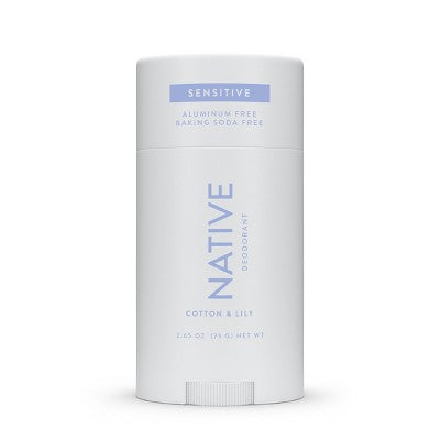 Native Sensitive Solid Deodorant Cotton & Lily  2.65oz - New