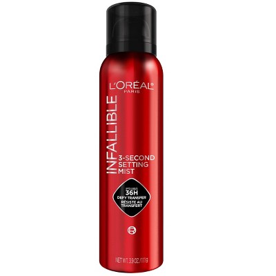 L'Oreal Paris Infallible 3-Second Up to 36HR Wear Setting Spray 3.9 oz - Imperfect Container