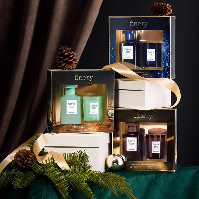 fine'ry. Full Size EDP + Mini Candle Gift Set The New Rouge 2pc - Imperfect Box