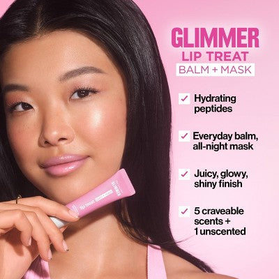 Revlon Glimmer Lip Treat Balm + Mask Overnight Hydration 006 Hazelnut Latte 0.4 fl oz - Imperfect Container