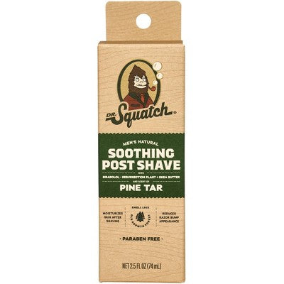 DR. SQUATCH Men's Natural Soothing Post Shave Pine Tar 2.5 fl oz - Imperfect Box