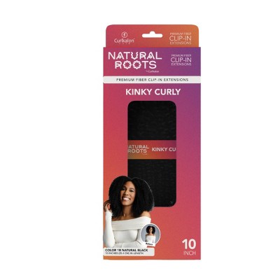 Curlkalon Kinky Curly 10 inch Clip-In Natural Black Hair Extension 9ct - Imperfect Box