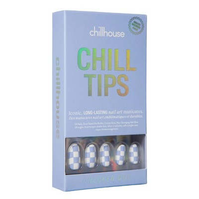 Chillhouse Chill Tips Fake Nails Design Studio Checked Out 24ct - Imperfect Box