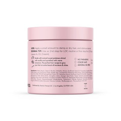 Donna's Recipe Sweet Potato Pie Hair Cream 6 fl oz - New