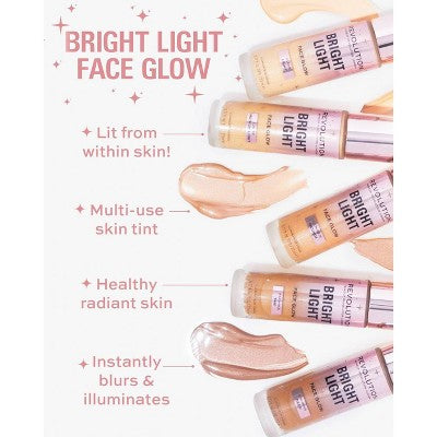 Makeup Revolution Bright Light Face Glow Highlighter Radiance Tan 0.77 fl oz - New