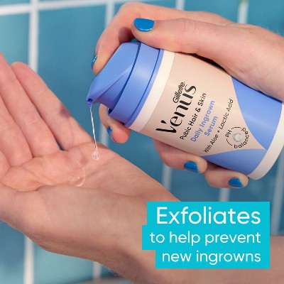 Gillete Venus for Pubic Hair and Skin Daily Ingrown Hair Prevention and Itch Reducing Serum 75ml - Imperfect Container