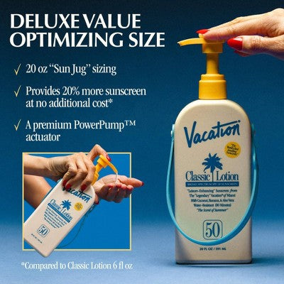 Vacation Classic Lotion Sunscreen SPF 50 20 fl oz - Imperfect Container