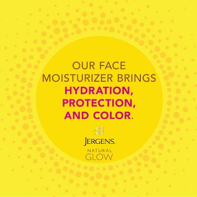 Jergens Glow Face Moisturizer Self Tanner Daily Sunscreen SPF 20 2 fl oz Fair To Medium - Imperfect Box