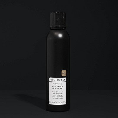 Kristin Ess Ultra Fine Workable Hairspray Light + Flexible Hold with Heat Protectant up to 450F 6.7 oz - Imperfect Container