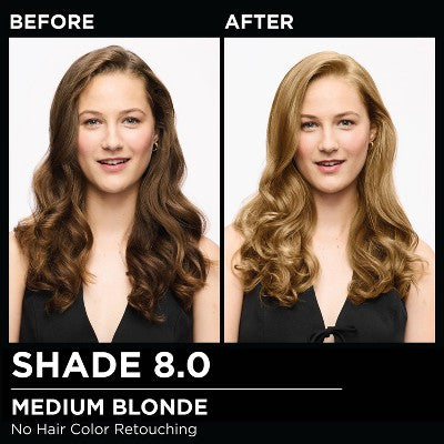 Garnier Olia Oil Permanent Hair Color 8.0 Medium Blonde 1 kit 6.3 fl oz - Imperfect Box