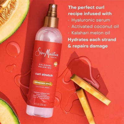 SheaMoisture Curl Stretch Refresher Spray Kalahari Melon Oil & Marula Oil Infused 8 fl oz - Missing Lid