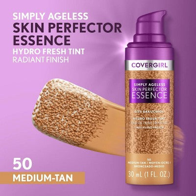 COVERGIRL Simply Ageless Skin Perfector Essence 50 Medium Tan 1 fl oz - Imperfect Container