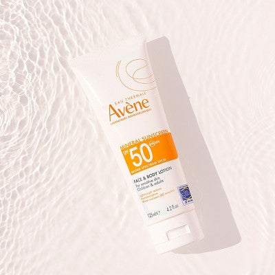 Avene Mineral Face and Body Sunscreen Lotion with Zinc Oxide SPF 50 4.2 fl oz - Imperfect Container