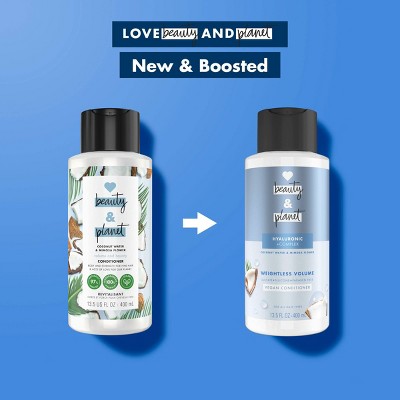 Love Beauty and Planet Coconut Water & Mimosa Flower Conditioner  13.5 fl oz - Imperfect Container