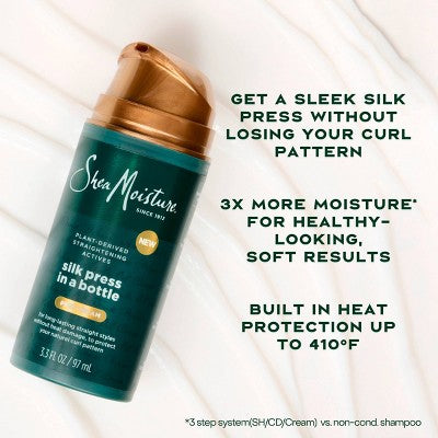 SheaMoisture Silk Press In a Bottle Prep Cream 3.3 fl oz - Imperfect Container