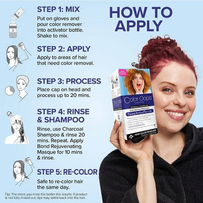 Color Oops Fix and Fortify Hair Color Remover  4 fl oz - Imperfect Box