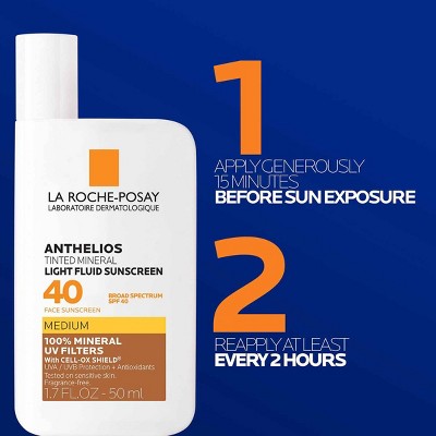La Roche Posay Anthelios 40 Tinted Mineral Light-Fluid Sunscreen 1.7 fl oz - Imperfect Box