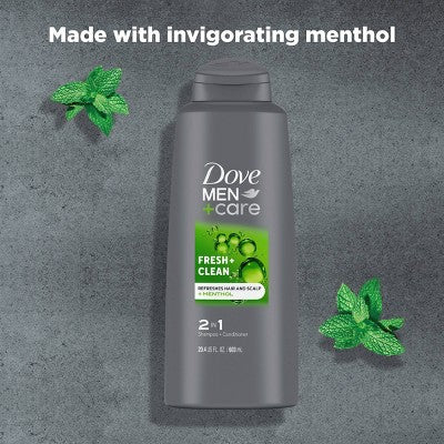 Dove Men+Care Fortifying 2-in-1 Shampoo and Conditioner for Normal to Oily Hair 20.4 fl oz - New