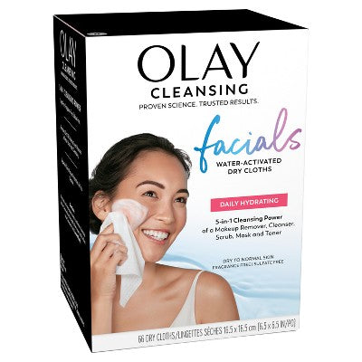 Olay Daily Facials Hydrating Cleansing Cloths Scented 66ct - Imperfect Box