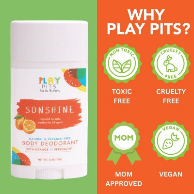 Play Pits Sonshine Kids Solid Deodorant 2.65oz - Imperfect Container