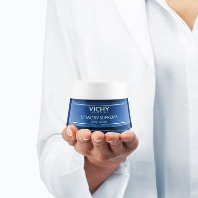 Vichy LiftActiv Supreme Anti-Aging and Firming Night Cream Face Moisturizer 1.69oz - Imperfect Box