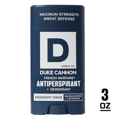 Duke Cannon Supply Co. Trench Warfare Deodorant Stick Midnight Swim 3oz - Imperfect Container