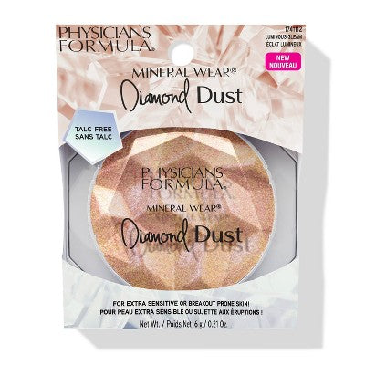 Physicians Formula Mineral Wear Diamond Glow Dust Powder Luminous Gleam 0.21oz - New