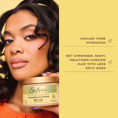 SheaMoisture Jamaican Black Castor Oil Strengthen & Restore Hair Mask 11.5oz - New