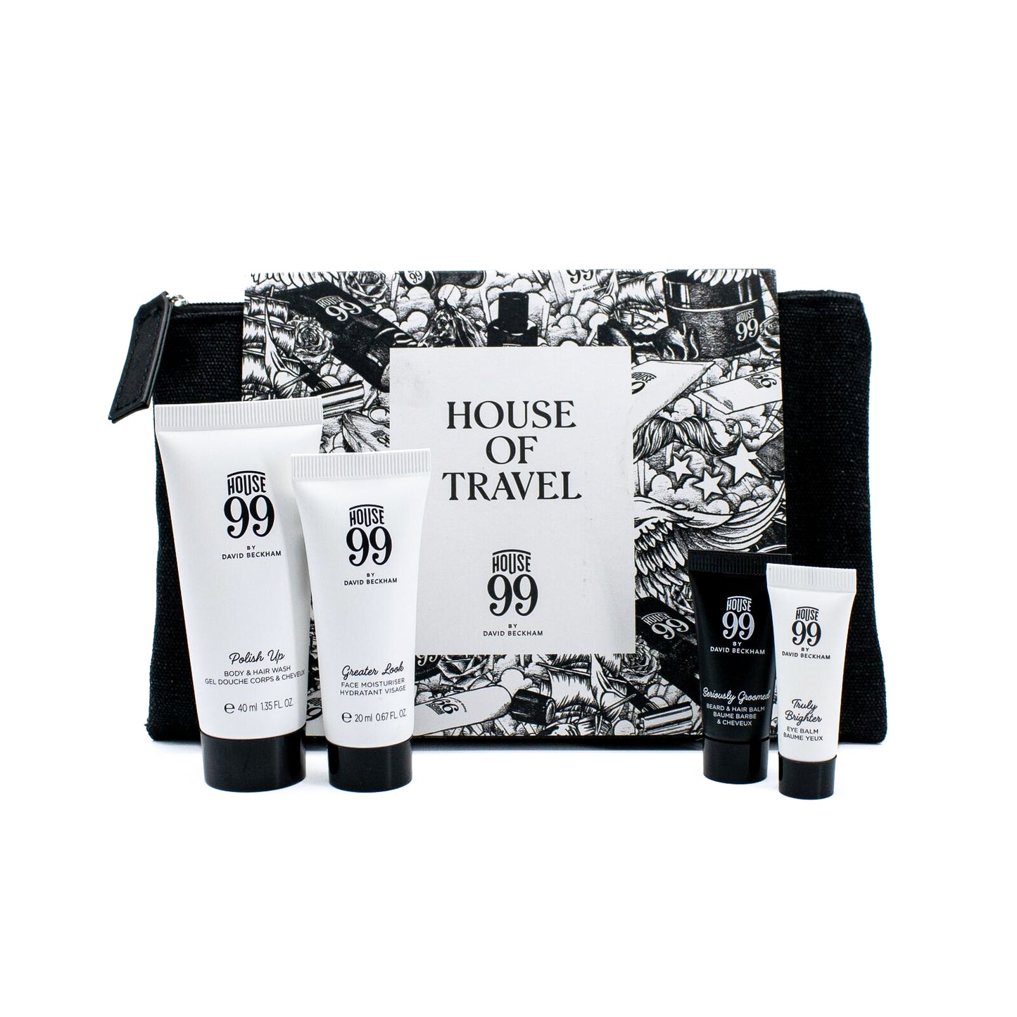 House 99 by David Beckham House of Travel Skincare Set - New